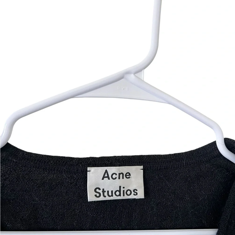 Acne Studios Jaden Black Alpaca Asymmetrical Top - Picture 9 of 12